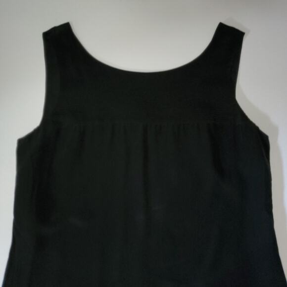 Cynthia Rowley Black Silk Sleeveless Tank Shift Mini Dress - Picture 2 of 8